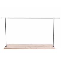 Staander Table Adjustable 140x90cm -  Zw Art 250x5xh97cm Metaal 