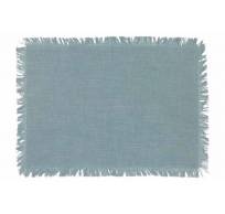 Placemat Fringes Bleu Claire 48x33cm Rec Tangulaire Coton 