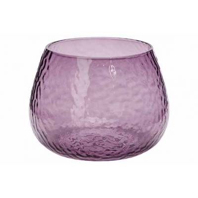 Bougeoir Hammered Violet 10x10xh7,5cm Ve Rre  Cosy @ Home