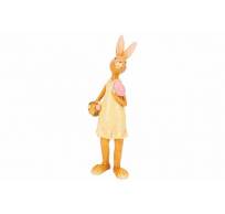 Lapin Girl Jaune 10x8xh30cm Polyresine  