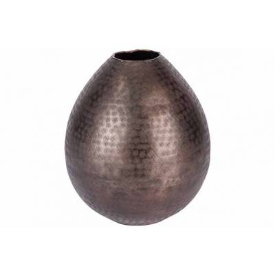 Vase Egg Brun 25x25xh26cm Rond Aluminium  