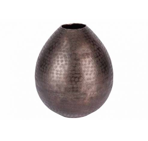 Vase Egg Brun 25x25xh26cm Rond Aluminium   Cosy @ Home