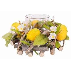 Cosy @ Home Bougeoir Lemons Naturel 16x9xh16cm Bois  