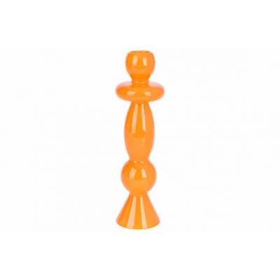 Bougeoir Orange 6x6xh21cm Verre   Cosy @ Home