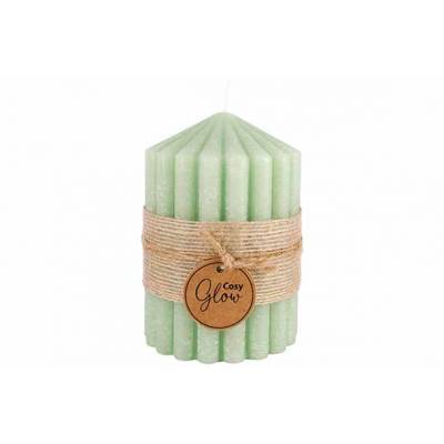 Bougie Ribble Vert 7x7xh10cm Allonge Bou Gie  Cosy @ Home