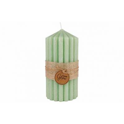 Bougie Ribble Vert 7x7xh14cm Allonge Bou Gie  Cosy @ Home