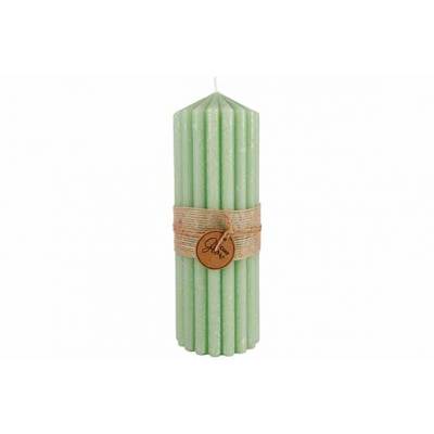 Bougie Ribble Vert 7x7xh20cm Allonge Bou Gie  Cosy @ Home