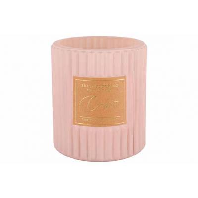 Bougie Parfum Relax And Unwind Rose Pale  8x8xh9cm Allonge Verre  Cosy @ Home