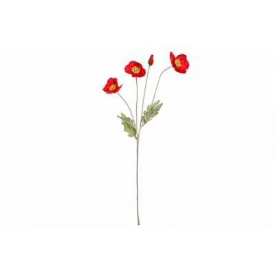 Branche Poppies Rouge 61cm Fleurs Artifi Cielles  Cosy @ Home