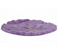 Assiette Set4 Flower Violet 20x21xh3cm D Olomite 