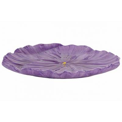 Assiette Set4 Flower Violet 20x21xh3cm D Olomite  Cosy @ Home