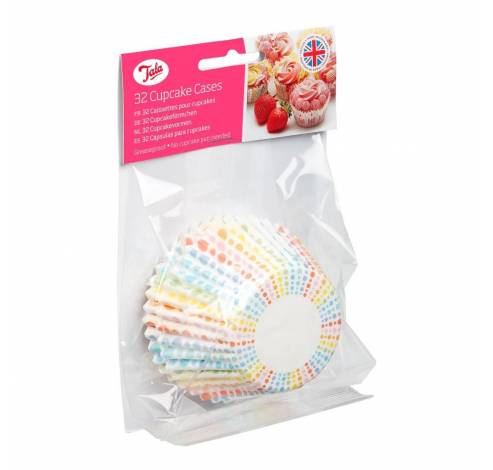 Cupcakevormpjes papier bollen in regenboogkleuren  Tala