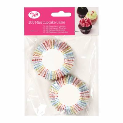 Moule cupcake en papier des points en couleurs arc en ciel  Tala