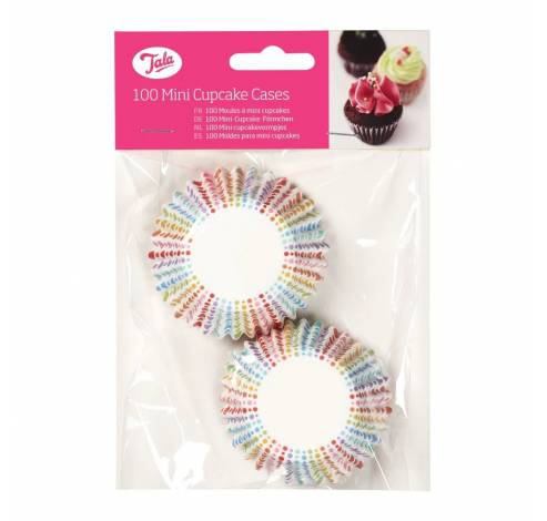 Moule cupcake en papier des points en couleurs arc en ciel  Tala