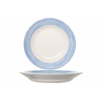 Brush Bleu  Assiette Creuse 22,5cm   Arcoroc