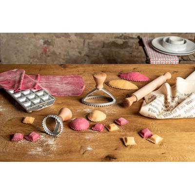 Ravioli Set 5p: 2 Stamp 1rd8 +1ov100 1 Tabletx24 1 Keukenhanddoek 1 Cookbook  Marcato