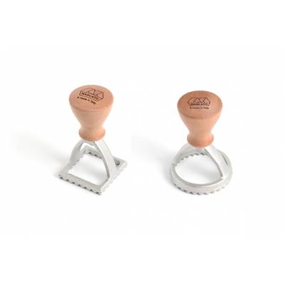 Ravioli Stamper Set2 1x Stamper Rond 58m + 1x Stamper Vierkant 58mm 