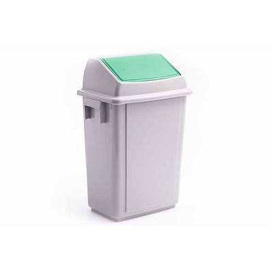 Recycled Bolero Afvalemmer Grijs / Groen 40l 43,5x30xh63,5cm 