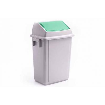 Recycled Bolero Afvalemmer Grijs / Groen 40l 43,5x30xh63,5cm  Araven