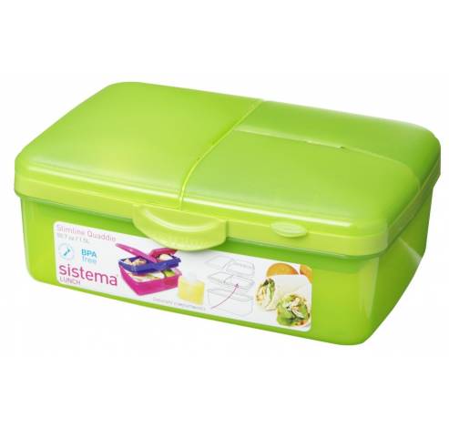  Vibe Lunch lunchbox met drinkfles Slimline Quaddie 1.5L   Sistema