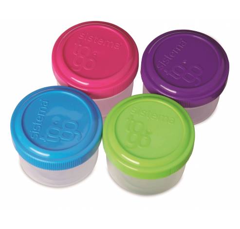 Sistema To Go set van 4 dressingpotjes 35ml (12 ass.)  Sistema