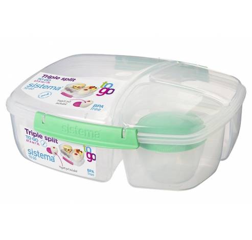 To Go lunchbox met 3 compartimenten & yoghurtpotje 2L  Sistema