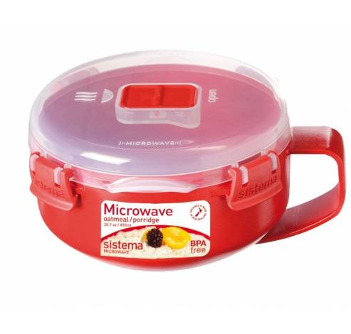 Microwave bol à petit déjeuner avec poignée 850ml  Sistema
