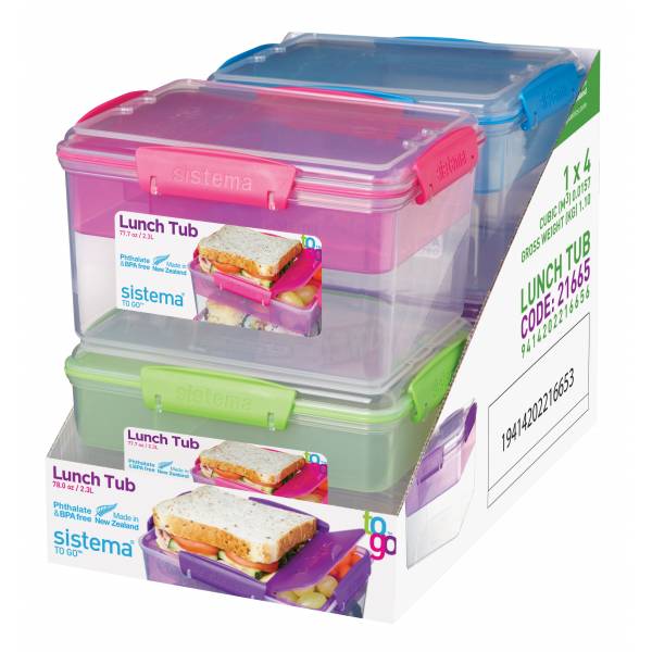 To Go lunchbox met 4 compartimenten Lunch Tub 2.3L 
