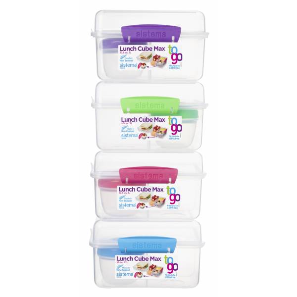 Sistema To Go lunchbox met yoghurtpotje Cube Max 2L (4 ass.) 