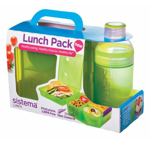  Lunch packs lunchbox cube max & drinkfles trio 480ml   Sistema