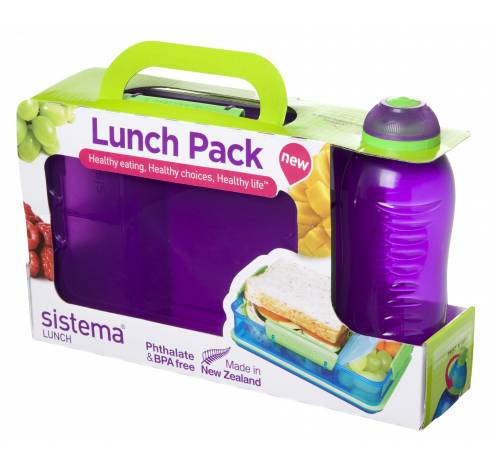  Lunch packs lunchbox Snack Attack Duo & drinkfles 330ml   Sistema