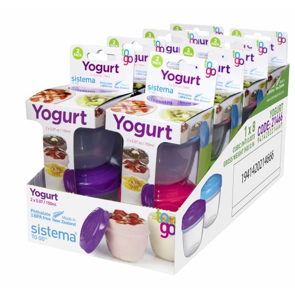 To Go set van 2 yoghurtpotjes 150ml 
