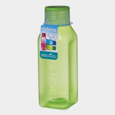 Hydrate vierkante drinkfles Square Bottle 475 ml  Sistema