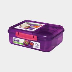 Sistema Trends Lunch bento lunchbox met 4 compartimenten & yoghurtpotje 1.65L