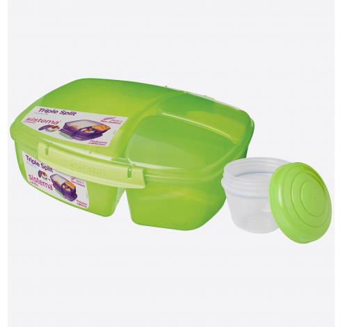 Vibe Lunch lunchbox met 3 compartimenten & yoghurtpotje 2L  Sistema
