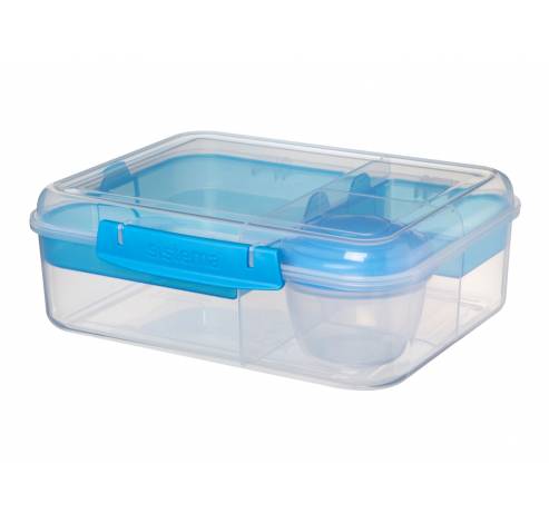 Sistema To Go Bento lunchbox 4 compart. & yoghurtpotje blauw 1.65L (per 12st.)  Sistema