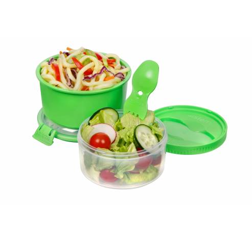 Lunch Stack To Go lunchbox 2 delen met lepel/vork 990ml  Sistema