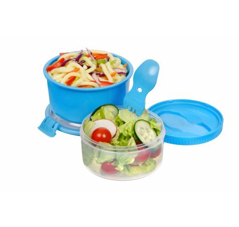 Lunch Stack To Go lunchbox 2 delen met lepel/vork 990ml  Sistema