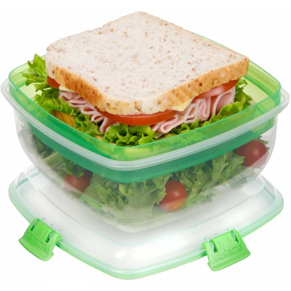 Sistema To Go Salad & Sandwich slakom met boterhamlade 1.63L