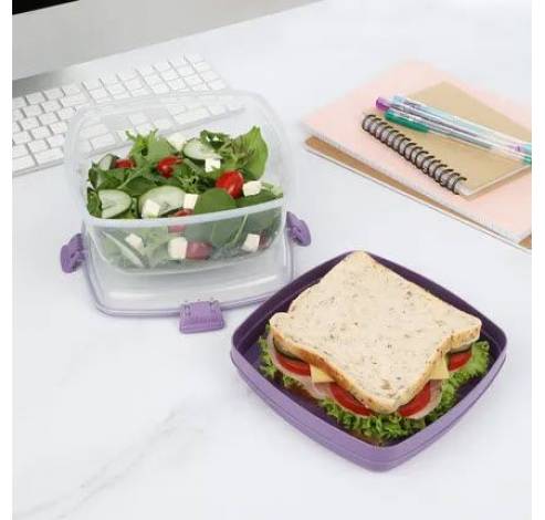 To Go salad & sandwich slakom met boterhamlade 1.63L  Sistema