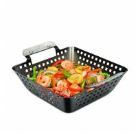 BBQ grilling wok rvs non-stick 21x21x7 cm 