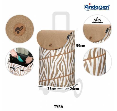 Scala Shopper Plus Tyra zebra  Andersen Shopper