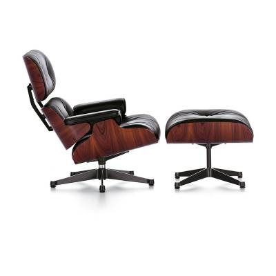 LCH Lounge Chair XL & Ottoman / po.b-d base - palisander shell 