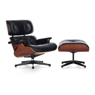 LCH Lounge Chair XL & Ottoman / po.b-d base - cherry shell 
