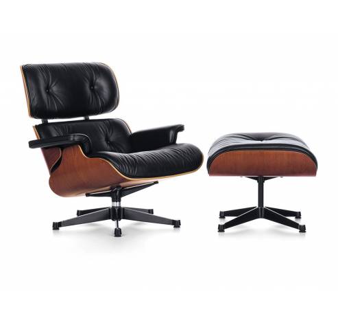 LCH Lounge Chair XL & Ottoman / po.b-d base - cherry shell  Vitra.