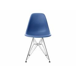 Vitra. EPC DSR P.Side Chair - base chrome-plated - navy blue 