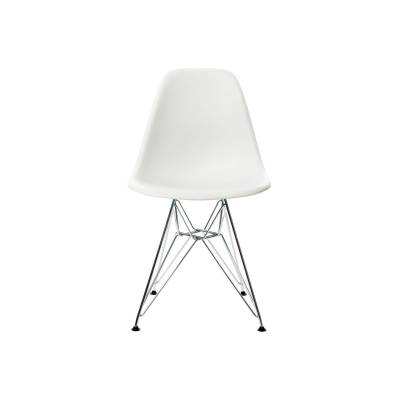 EPC DSR P.Side Chair - base chrome-plated - white 