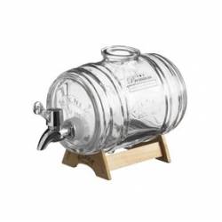 Kilner Drankdispenser Barrel met houten staander 1L 