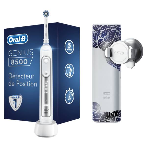 Genius 8500 silver + Flora black TC Oral-B Genius 8500 silver + Flora black TC Oral-B