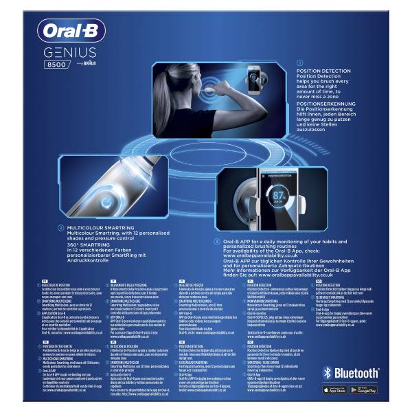 Genius 8500 silver + Flora black TC Oral-B Genius 8500 silver + Flora black TC Oral-B